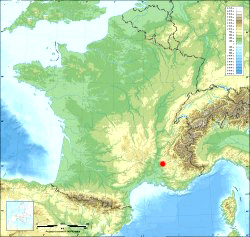 Nyons sur la carte de France